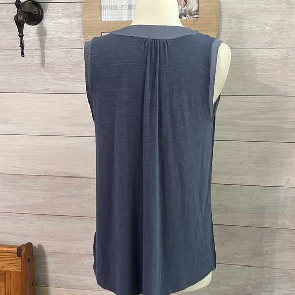 Sweet Grey Elegant Blue Sleeveless Top S - Picture 3 of 4